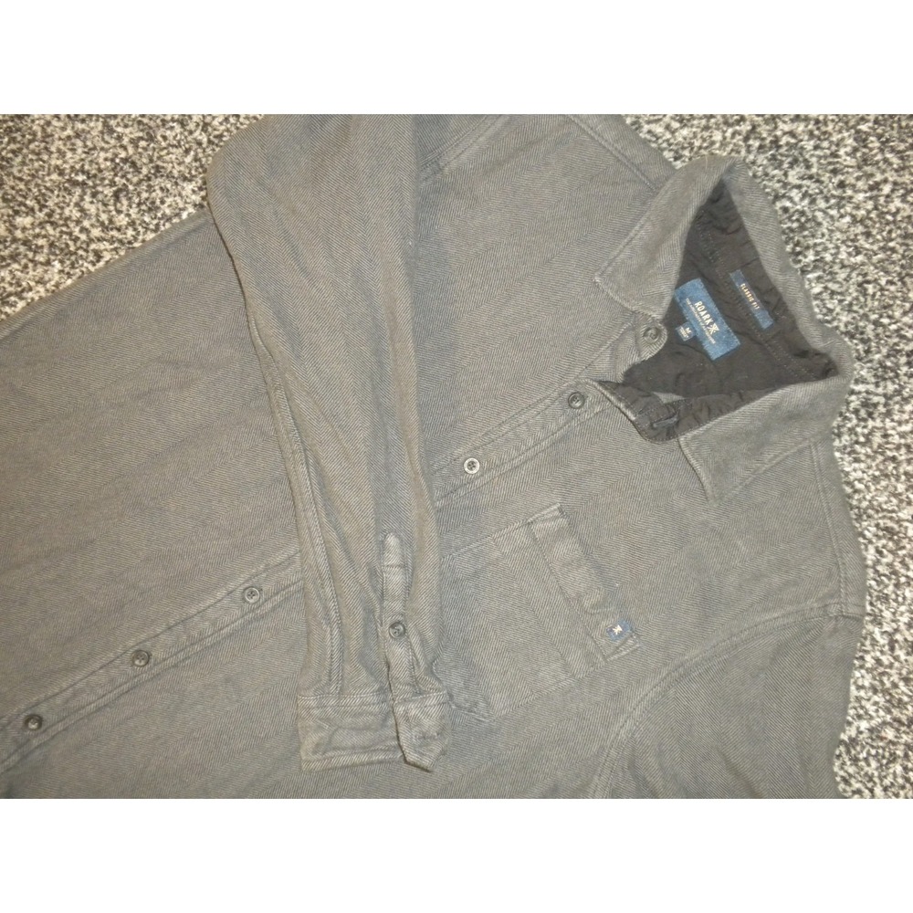 Roark Shirt‎ Mens M Black Crossroads Flannel Classic Fit Button Up Huckberry